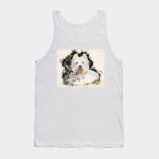 Watercolour westie Tank Top